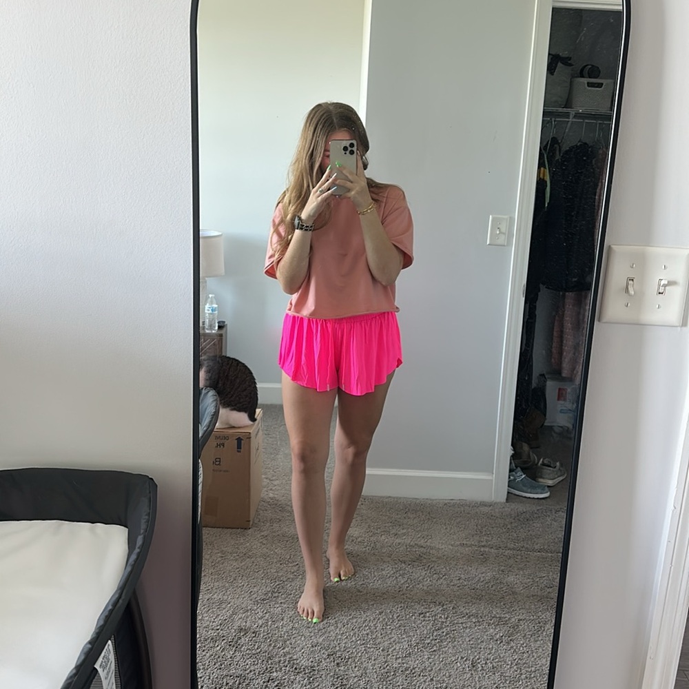 Hot Pink Women's Athletic Shorts